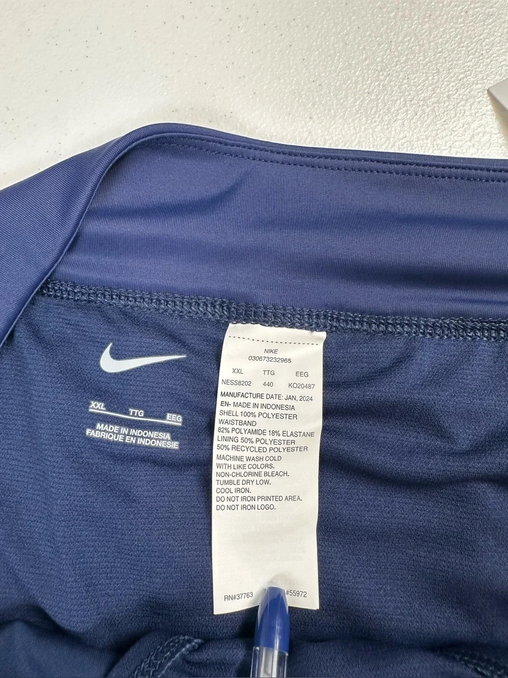Nike Women’s Size XXL‎ 2XL Solid Element Swim Bottom Boardshorts Navy Blue NWT